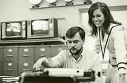 A younger Bob Long and actor Mary Tyler Moore