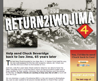 Friends of Chuck Beveridge have organized a fundraising effort to help send Chuck back to Iwo Jima.