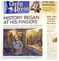 The front page of the Daily Press, Sept. 18, 2009.